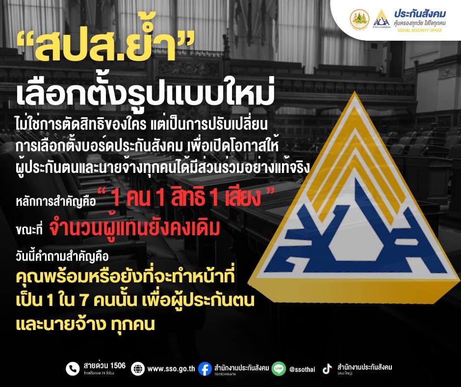 สปส.ชี้แจงระเบียบเลือกตั้งบอร์ด