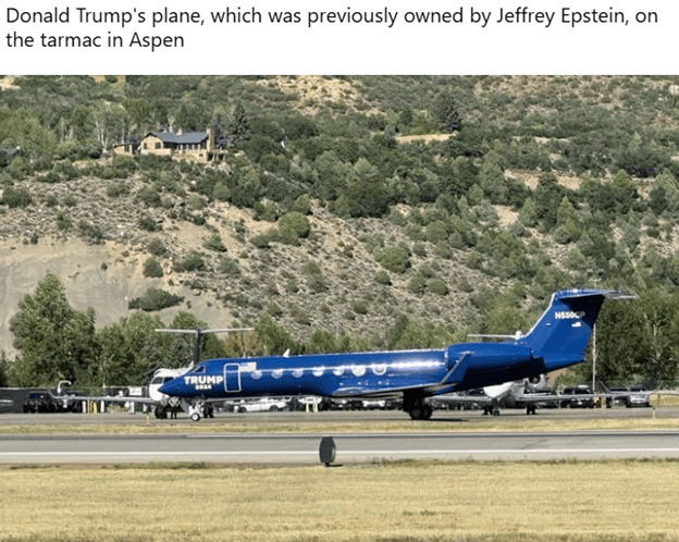 เครื่องบินของนายทรัมป์ที่มีข้อครหา