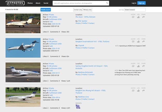 ภาพถ่ายจากกลุ่มPlane Spotters (2)