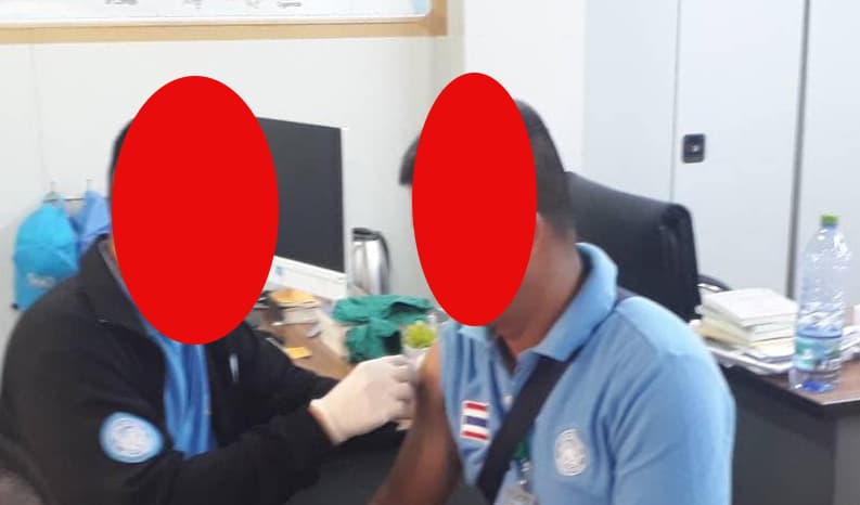 ภาพการจัดฉีดวัคซีนที่ เซาท์ซูดาน