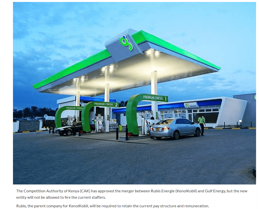 ปั๊มน้ำมันของบริษัท กัลฟ์ เอนเนอร์จี  ณ เคนยา