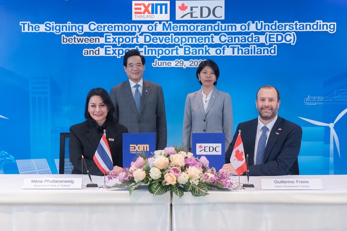 EXIM BANK ผนึก EDC เปิดทางลงทุนไทย-แคนาดา ขยายโอกาสสู่เอเชียแปซิฟิก