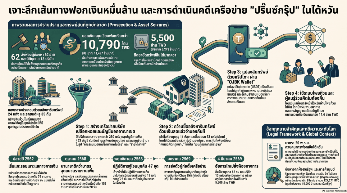 สรุปการดำเนินคดีในไต้หวัน
