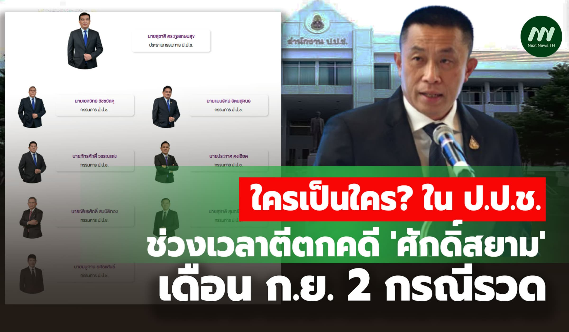 ใครเป็นใคร? ช่วงเวลาป.ป.ช. ตีตกคดี 'ศักดิ์สยาม' เดือน ก.ย. 2 กรณีรวด