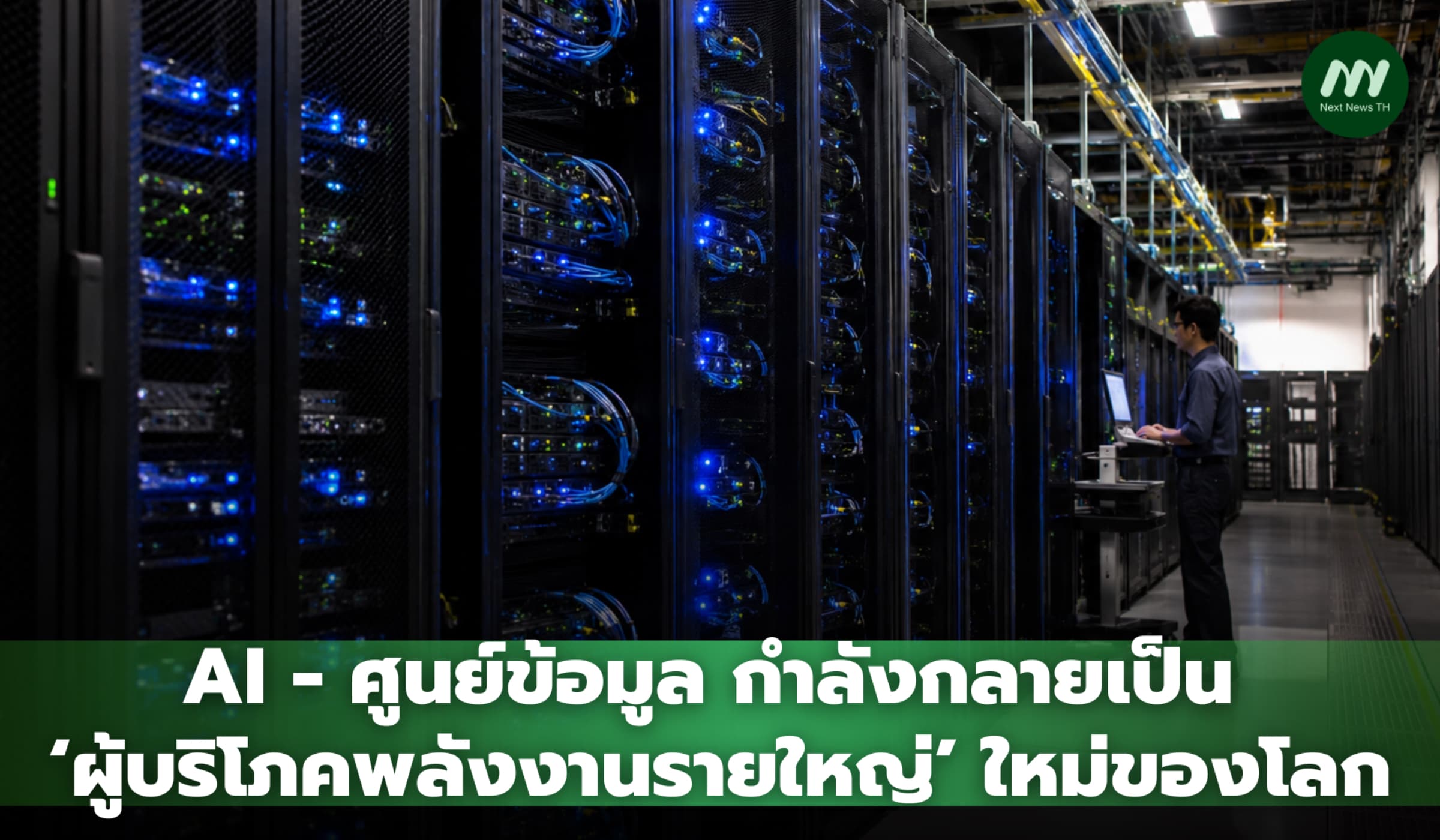 AI - ศูนย์ข้อมูล กำลังกลายเป็น ‘ผู้บริโภคพลังงานรายใหญ่’ ใหม่ของโลก
