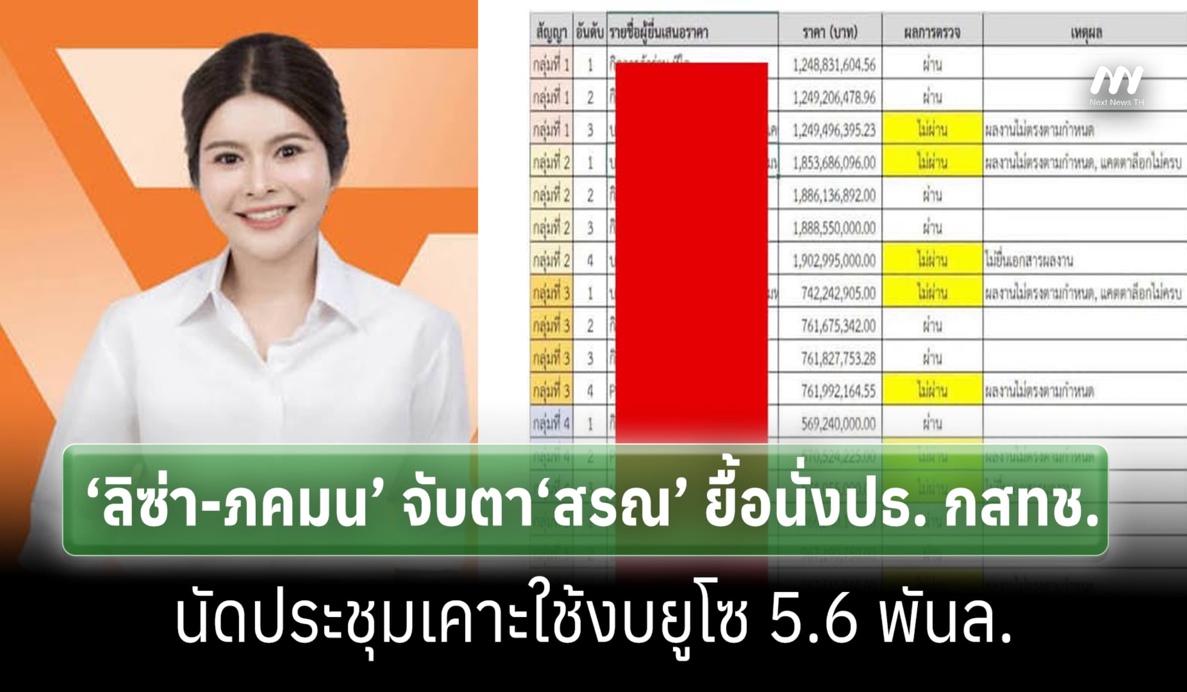‘ลิซ่า-ภคมน’ จับตา‘สรณ’ ยื้อนั่งปธ. กสทช.ประชุมเคาะใช้งบยูโซ 5.6 พันล.