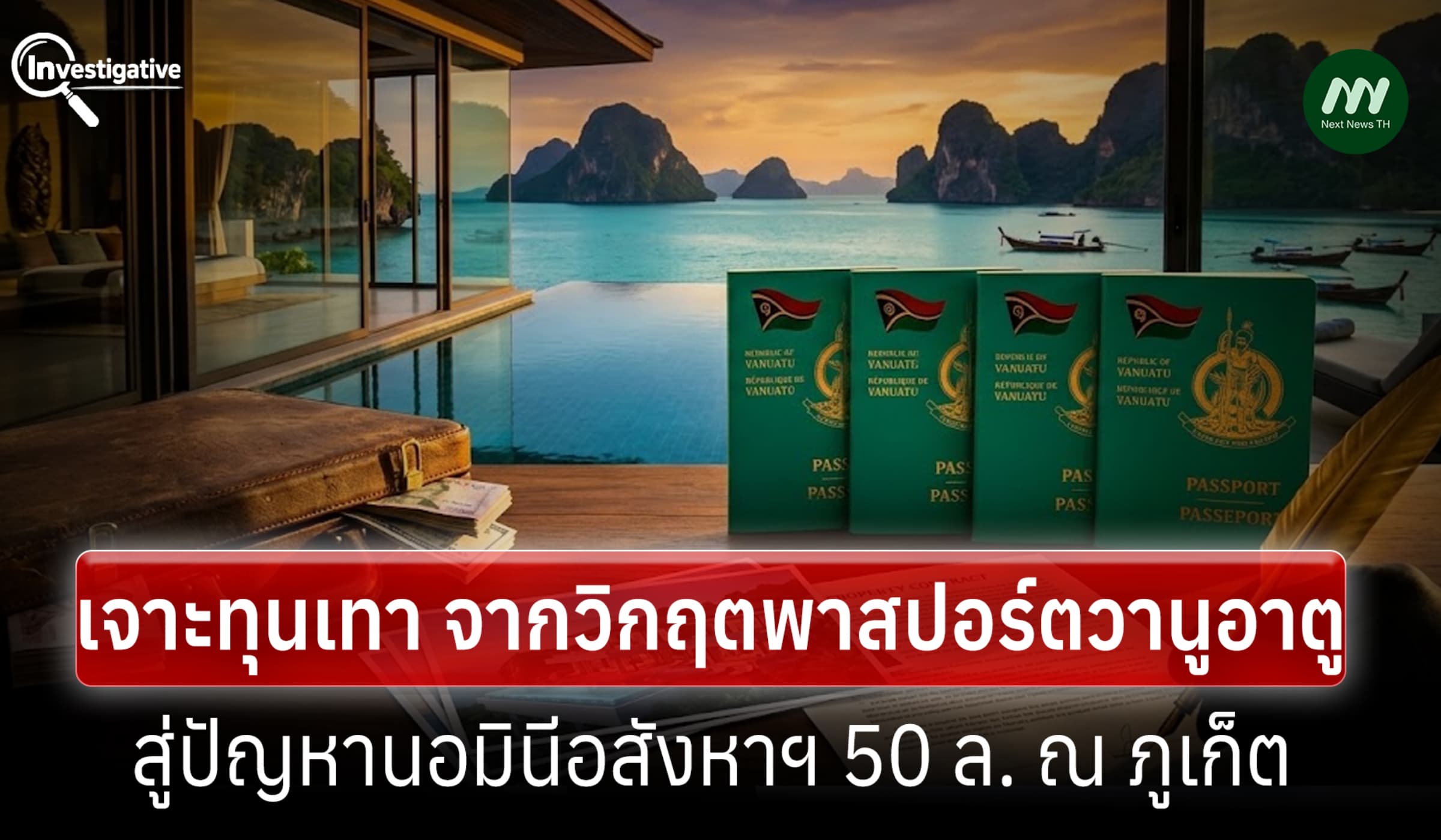 เจาะทุนเทาข้ามชาติ:วิกฤตพาสปอร์ตวานูอาตู สู่นอมินีอสังหาฯ 50 ล.ภูเก็ต