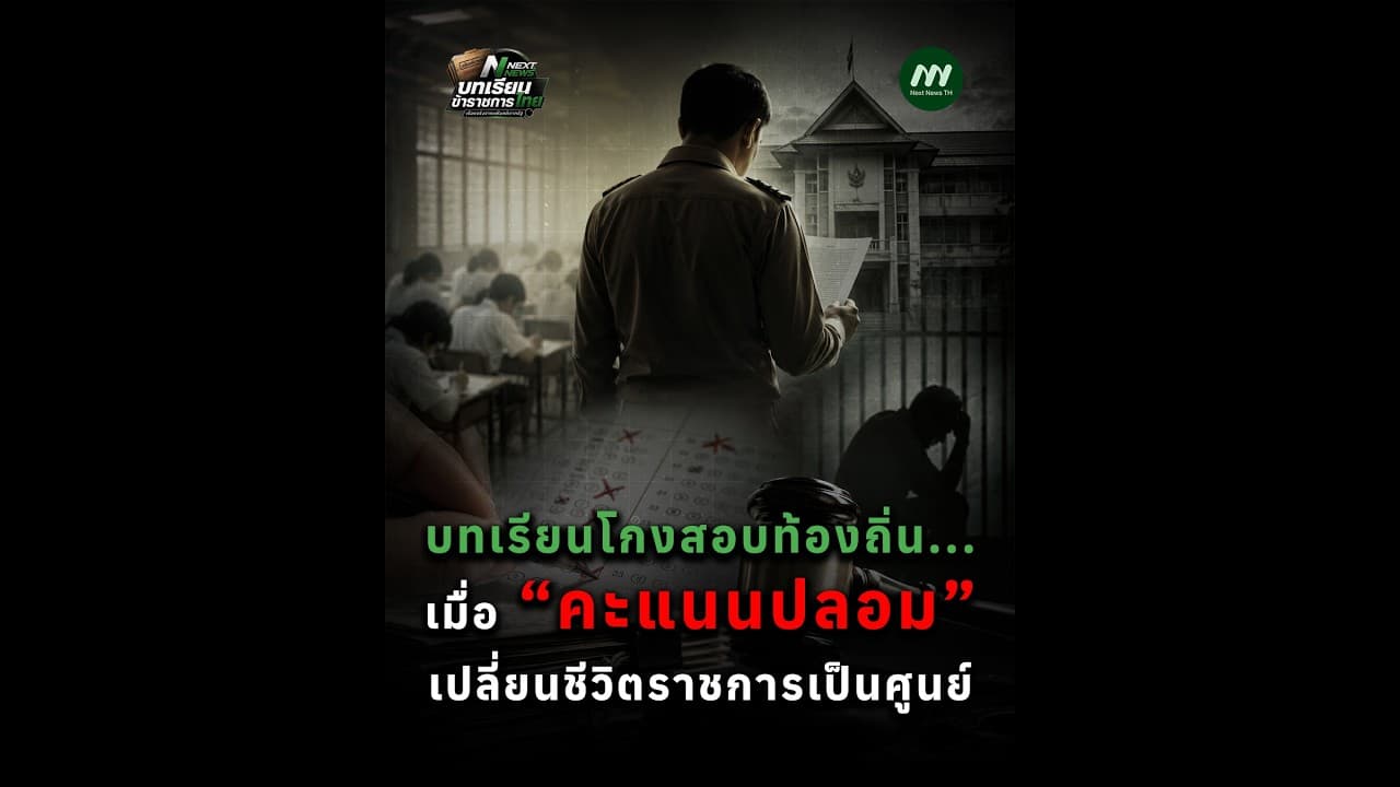 บทเรียนโกงสอบท้องถิ่น... เมื่อ “คะแนนปลอม” เปลี่ยนชีวิตราชการเป็นศูนย์ | Next News