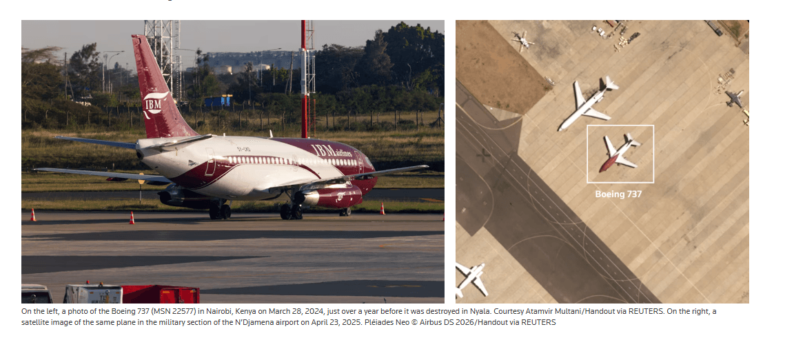 สภาพเครืองบินโบอิ้ง 737 ก่อนจะถูกทำลาย