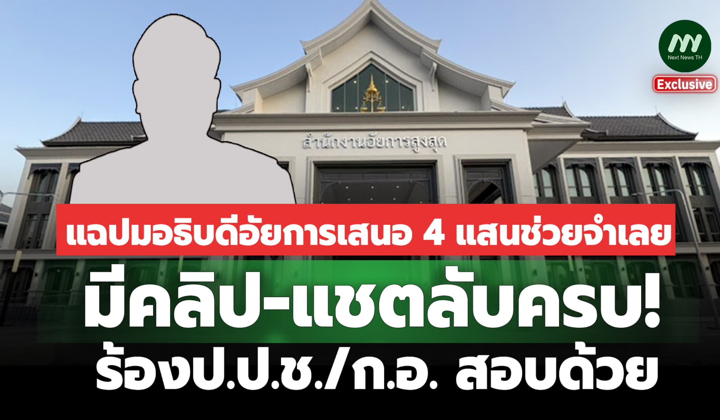 แฉปมอธิบดีอัยการเสนอ4 แสนช่วยจำเลย คลิป-แชตลับครบ! ร้องป.ป.ช./ก.อ.ด้วย