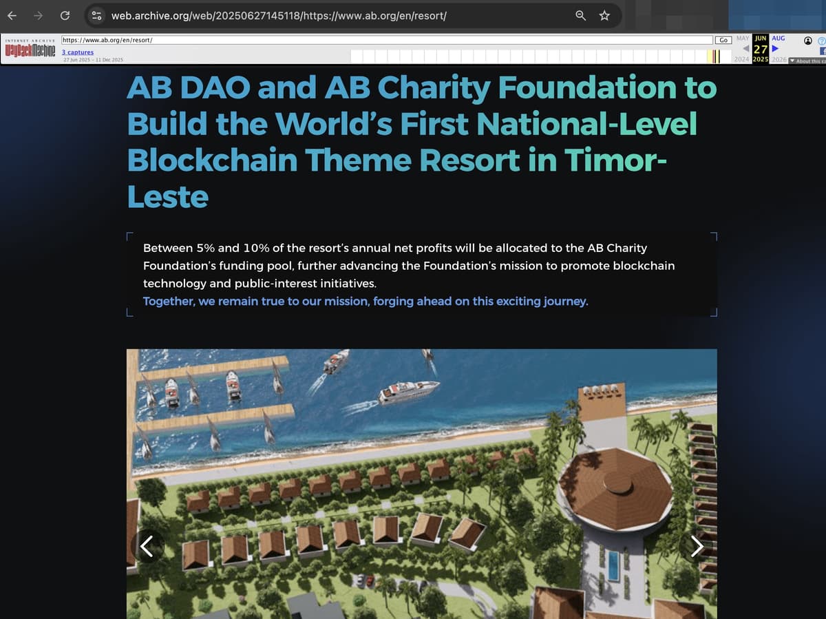 เว็บ AB Digital Technology Resort Lda เคยโพสต์ข้อมูลรีสอร์ทก่อนลบข้อมูลออกไป